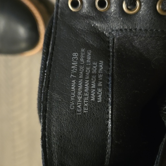 Crown Vintage Black Combat Boots - Picture 5 of 5